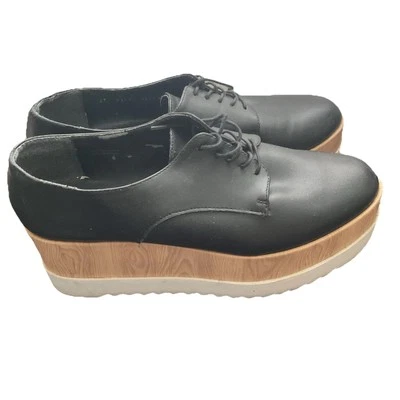 Dorothy Gaynor Creepers Platform Black Lace Up Brogues Oxford Wingtip Shoes 10 - Image 1 of 4