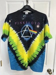 Liquid Blue Pink Floyd Dark Side Of The Moon Tye Dye T-shirt Size Large - Picture 1 of 10