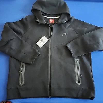 Nike 🔥NWT $145 Sportswear Tech Fleece Hoodie Jacket Black FB7921-010 Men's 2XL - Image 1 of 4