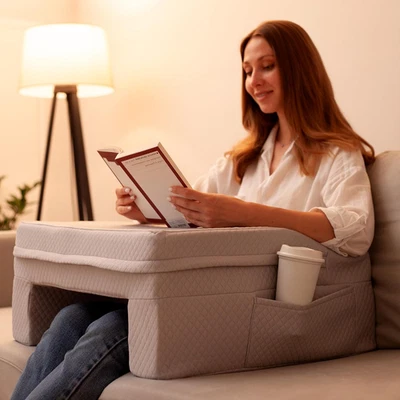 Gaming Lap Desk Pillow – Large 24″ Flat Surface Laptop Pillow for Couch & Sofa – - Image 1 of 4