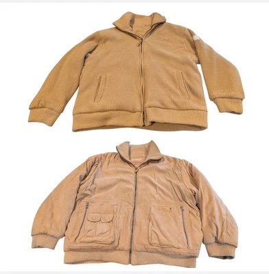 Vintage G-Unit Reversible Puffer Bomber Jacket & Sweater XL Y2K 50 Cent Dark Tan - Image 1 of 4