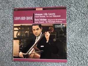 Leonard Rose Schumann Cello Concerto Leonard Bernstein Bloch Schelomo Lp VG Cond - Picture 1 of 5