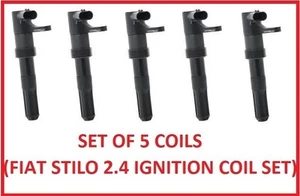 SET OF 5 FITS FIAT STILO 2.4 46776830 46777287 60740304 IGNITION COIL NEW PENCIL - Picture 1 of 1