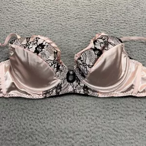 Leg Avenue Bra Large Lingerie Bra Lace Trim Satin Sexy - Picture 1 of 9
