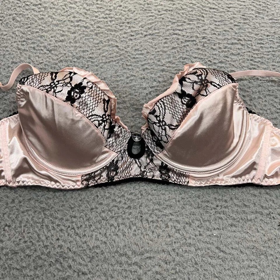 Leg Avenue 胸罩大号内衣文胸蕾丝装饰缎面性感 — 第 1/4 张图片