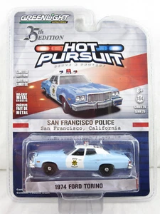 1974 FORD TORINO - SAN FRANCISCO POLICE * NEW Greenlight * Hot Pursuit 1:64 - Picture 1 of 6
