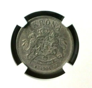 1901 EB Sweden Krona, NGC XF 45 - Picture 1 of 2