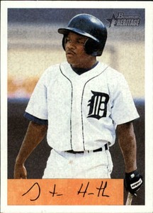 2002 Bowman Heritage Baseball Card #301 Demetrius Heath Rookie