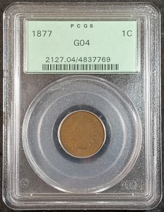 1877 Indian Head Cent PCGS G04 2127.04/4837769 Exquisite Coin Rare - Picture 1 of 9