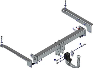 Barra de remolque automotriz desmontable vertical Towtrust para Audi A6 Estate 2018 - en adelante - Imagen 1 de 8