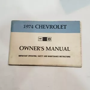 1974 CHEVROLET CAPRICE / IMPALA OWNERS MANUAL / ORIGINAL GUIDE BOOK! - Picture 1 of 4