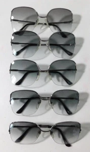 Vintage 5 Pc. Lot ELITE OPTICAL Nina Gunmetal 56/18 Eyeglass Frame NOS #I4 - Picture 1 of 6