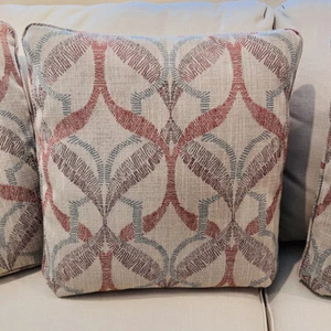 Juego de 4 almohadas de lanzamiento 20 x 20 niño perezoso bronceado azul marrón gris marrón extraíble - Imagen 1 de 6