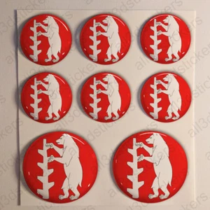 Pegatinas Warwickshire Pegatina Bandera Resina Vinilo Relieve Inglaterra UK - Picture 1 of 1