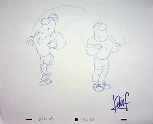 BOB & MARGARET Producción FIRMADO TODD KAUFFMAN Modelo de Personaje Diseño Lápiz #BM - Imagen 1 de 2
