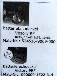 Orig. Carl Zeiss Batteriefachdeckel Victory RF - Zeiss Fernglas - NEU - Picture 1 of 4