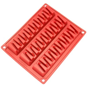 Silicone Chocolate Candy Molds [Toblerone, 3 Cup] - Non Stick, BPA Free, Reus... - Picture 1 of 2