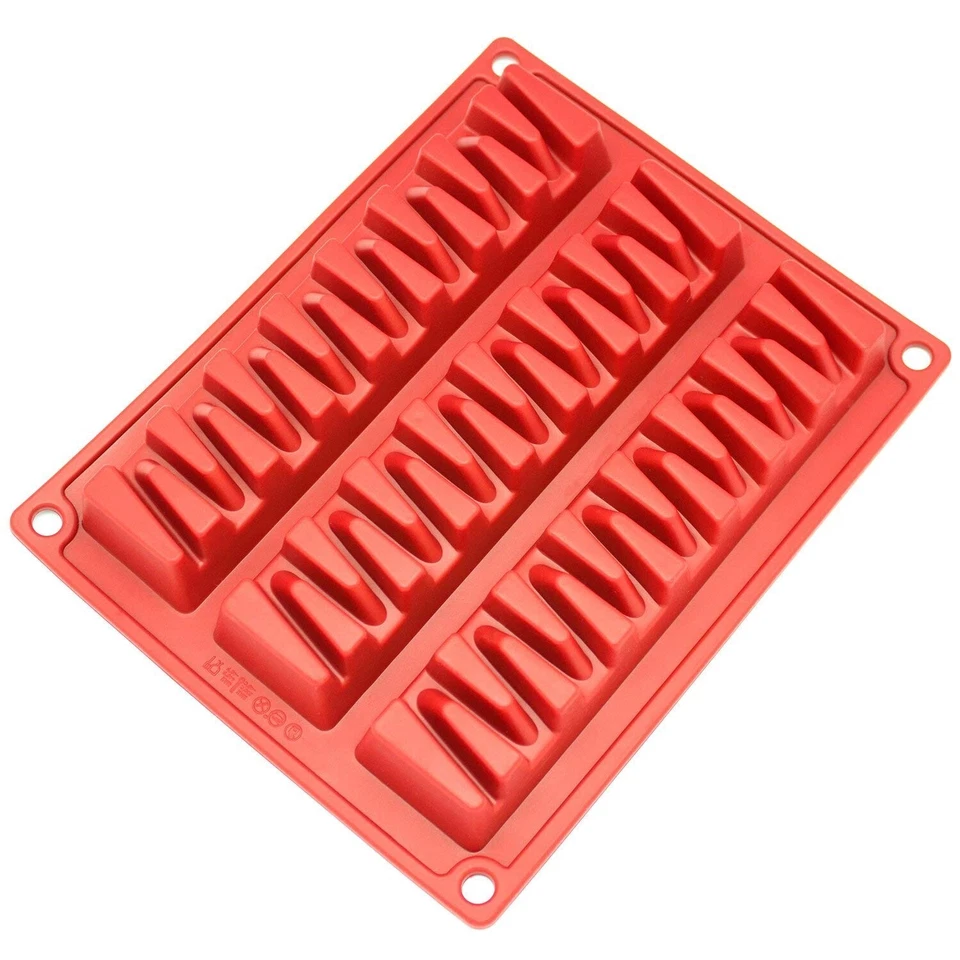 Silicone Chocolate Candy Molds [Toblerone, 3 Cup] - Non Stick, BPA Free, Reus... - Image 1 of 2