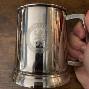 CHELSEA FOOTBALL CLUB - TANKARD - Metal glass Mug Cup Beer Sports Heavy Gift - Picture 1 of 4