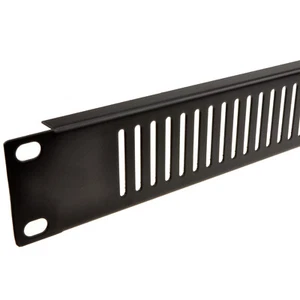1U Blanking Plate for Comms Data Cabinet Rack 19 Vented Black [006978] - Afbeelding 1 van 3
