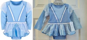 Disney Store Princess Cinderella Costume Dress Blue Bodysuit 3 - 6 months New - Picture 1 of 7