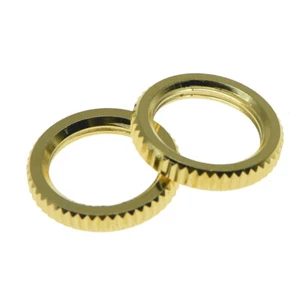 USASpec 15/32" Fine Knurled Guitar Toggle Switch Nut for Gibson/Switchcraft Gold - Picture 1 of 4