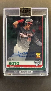 2019 Topps Clearly Authentic Juan Soto Auto Autograph Green 67/99 #CAA-JU - Picture 1 of 2