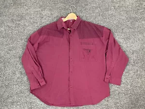 Gitano Shirt Mens XL Button Up Red Retro Mountain Vintage 90s Sleeve N73 - Picture 1 of 9