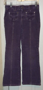 The Children's Palace Sz 10 Kids 4-Pocket Purple Corduroy Pants 26" x 25" - Picture 1 of 4