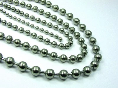 ~Custom Made~ Stainless Steel BALL Link Chain NECKLACE 3mm 4mm 5mm ++ Extra LONG - image 1 of 4