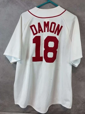 Majestuosa camiseta de béisbol vintage de Johnny Damon de los Medias Rojas de Boston talla X-grande nueva con etiquetas Foto 1 de 4