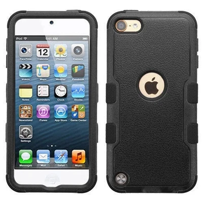 for iPod Touch 5th 6th 7th Gen - Black Impact Armor Hard Shockproof Hybrid Case - Image 1 of 4