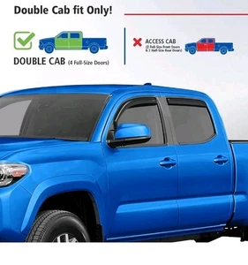 Goodyear Shatterproof in-Channel Window Deflectors for Trucks Toyota Tacoma NOB - Bild 1 von 8