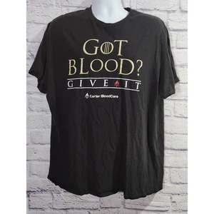 Black Got Blood?  Give It Carter Blood Care Graphic Logo T-Shirt XL weich - Bild 1 von 3