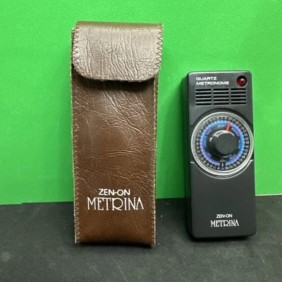 Zen-on Metrina QUARTZ METRONOME With Case - TESTED Working!! Vintage - Image 1 of 4