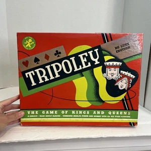 Deluxe Tripoley Cadaco Poker Card Game Cadaco Ellis Vinyl Mat King Queens 1957 - Picture 1 of 10