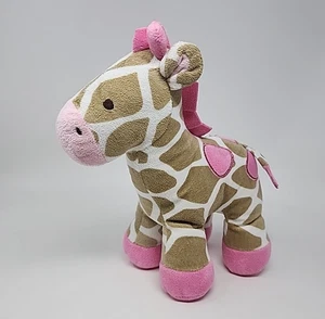 Carters Pink Tan Giraffe Plush Soft Toy Stuffed Animal 2012 10" - Picture 1 of 5