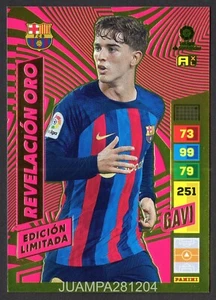 GAVI REVELACION ORO EDICION LIMITADA 2022-23 CROMO PANINI ADRENALYN LIGA 22/23 - Picture 1 of 2