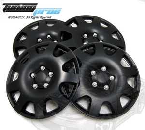 Hubcap 16" Inch Wheel Rim Skin Cover 4pcs Set Matte Black -Style 502 16 Inches- - Picture 1 of 4