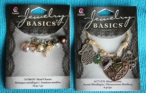 Cousin Jewelry Basics Metal Charms & Accents - Mixed Shapes, 16 pcs total, NEW - Picture 1 of 4