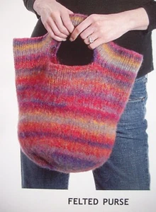 Bolso de fieltro bolso de punto patrón hilo de Plymouth - Imagen 1 de 2