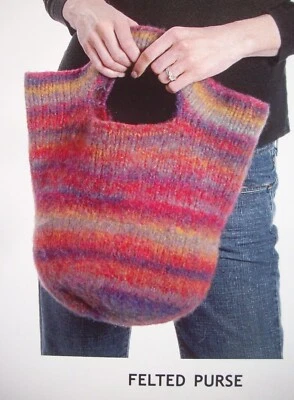 Felted Bag purse knitting pattern Plymouth Yarn  - Image 1 of 2