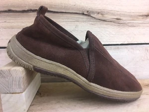 Rockport Men Brown Leather Suede Faux Fur Slipper Comfort Shoe Indoor Outdoor 8 - Picture 1 of 11