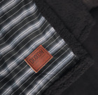 NWT Dixxon Black Serape Striped Flannel & Sherpa Reversible Blanket (60" x 72")