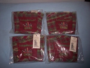 Longaberger Homestead Fabric Holiday Plaid Coffee Sleeve Lot of 4~ NIP - Picture 1 of 6