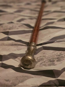 Antique Walking Stick Gadget Presentation Cane Edwardian Victorian Silver Pewter - Picture 1 of 4