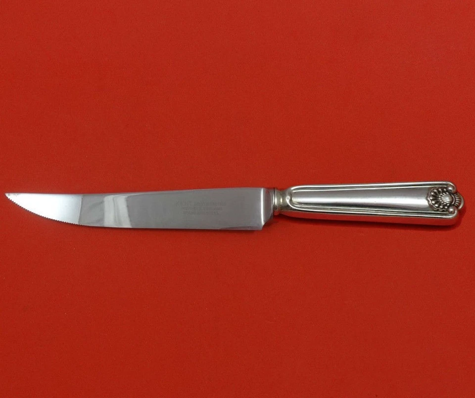 Fiddle Shell by Frank Smith Sterling Silver Steak Knife 8 1/2" HHWS  Custom Made - Image 1 of 2