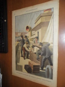PRIGIONIERO FUGGE DA USTICA DENTRO UNA CASSA PALERMO 1901 VISITA SOVRANI MILANO - Imagen 1 de 2