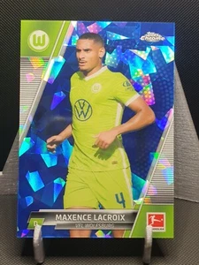 2021-22 Topps Chrome Bundesliga Sapphire Maxence Lacroix - VfL Wolfsburg #100 - Picture 1 of 2