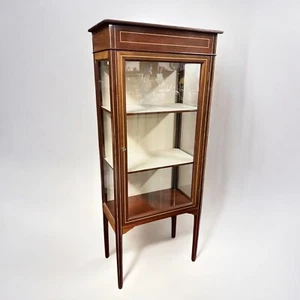 Antica Vetrina piccola cristalliera vetrinetta libreria in legno d' epoca 900 - Foto 1 di 12